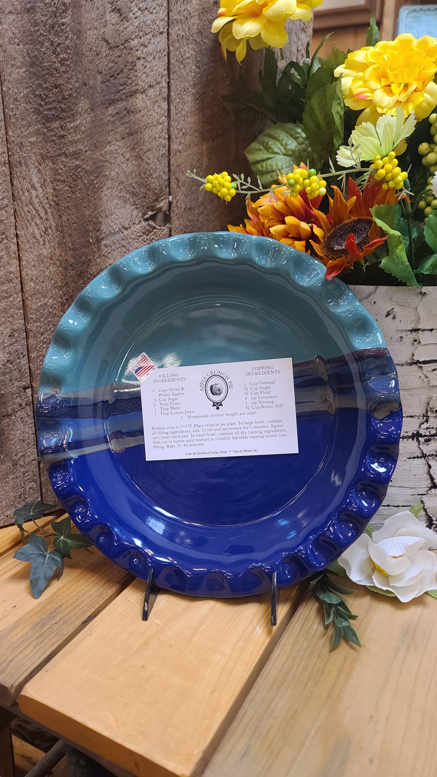 Blue/Blue Pie Plate