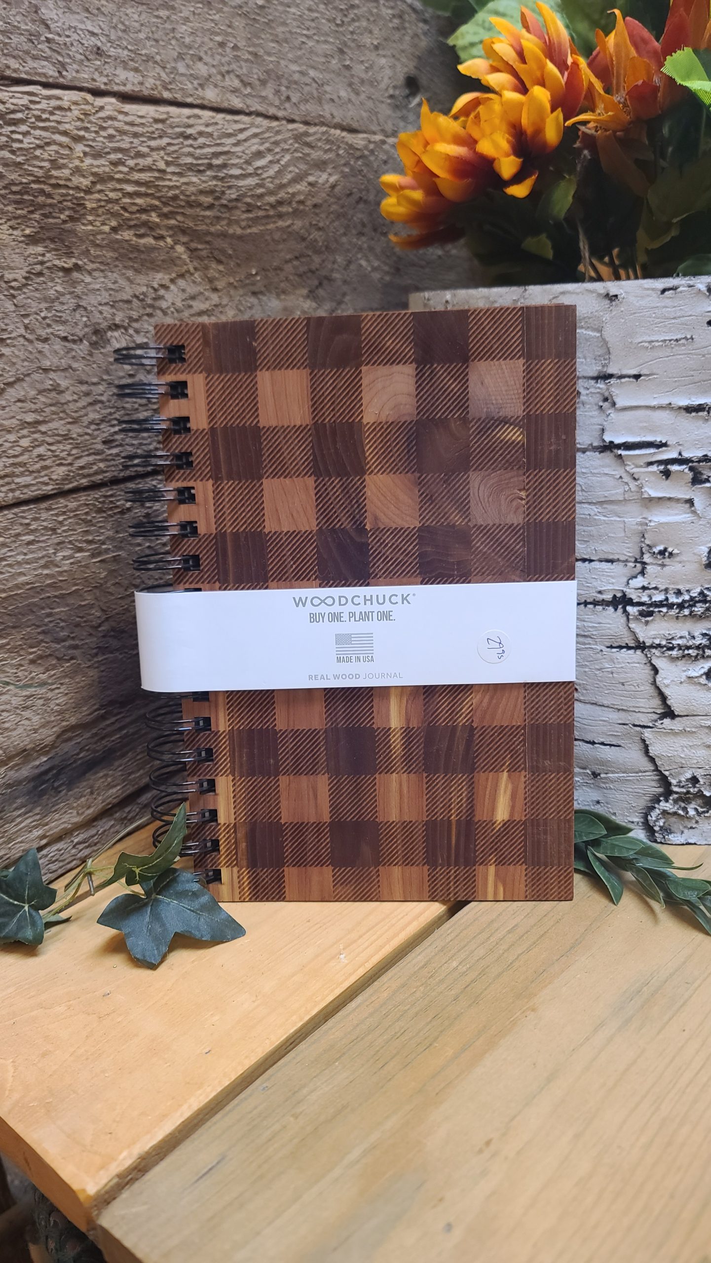 Checkered Wood Journal