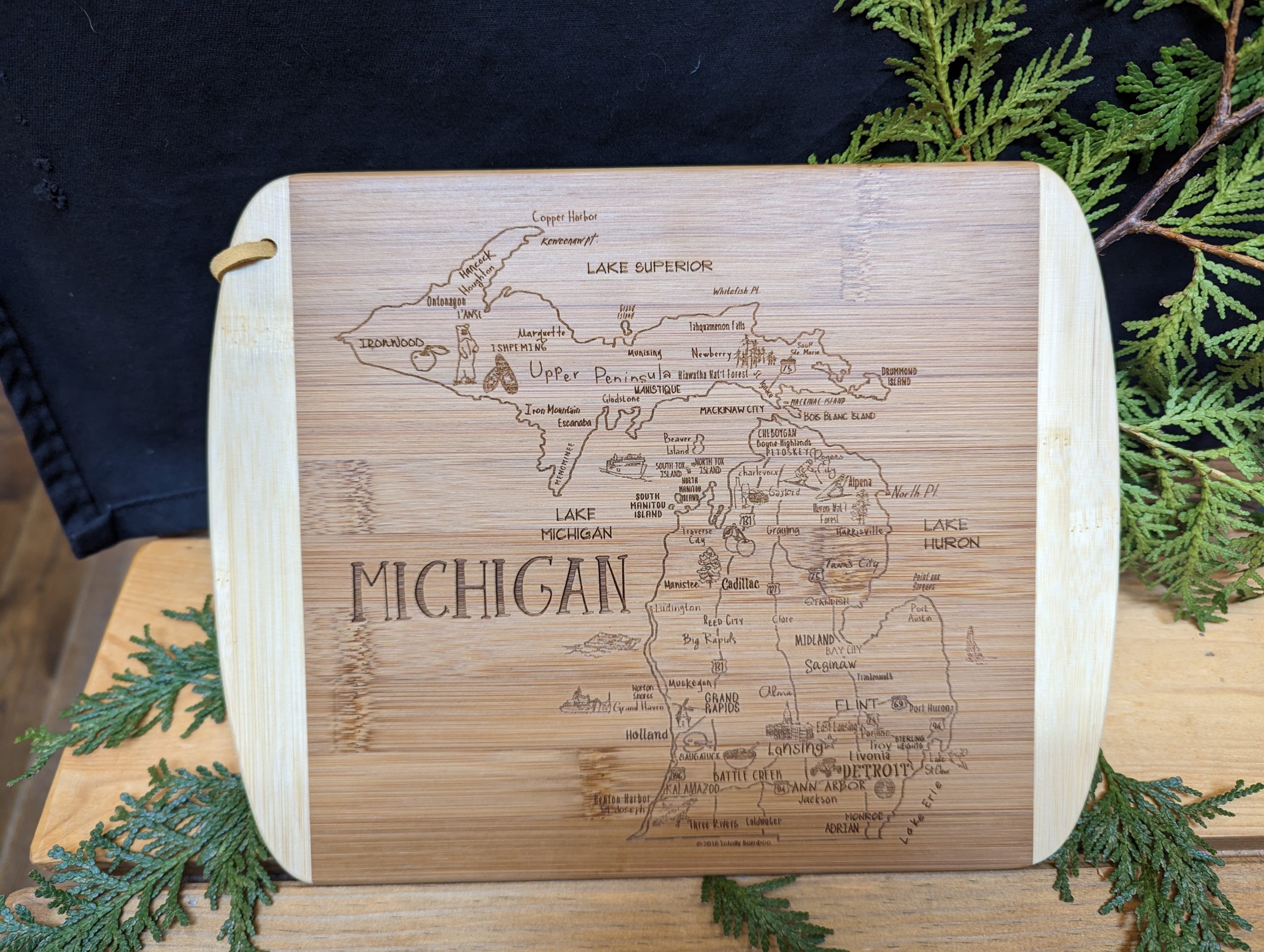 Michigan Map Cutting Board