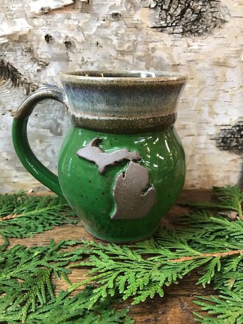 Green Michigan Mug
