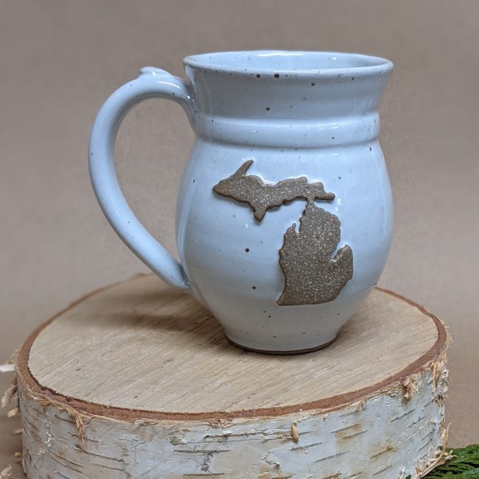 White Michigan Mug