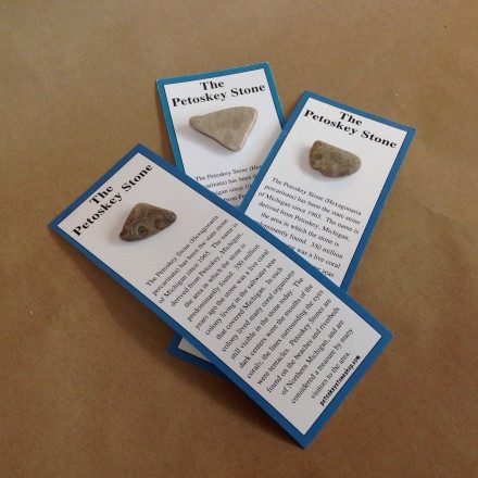 petoskey stone on card