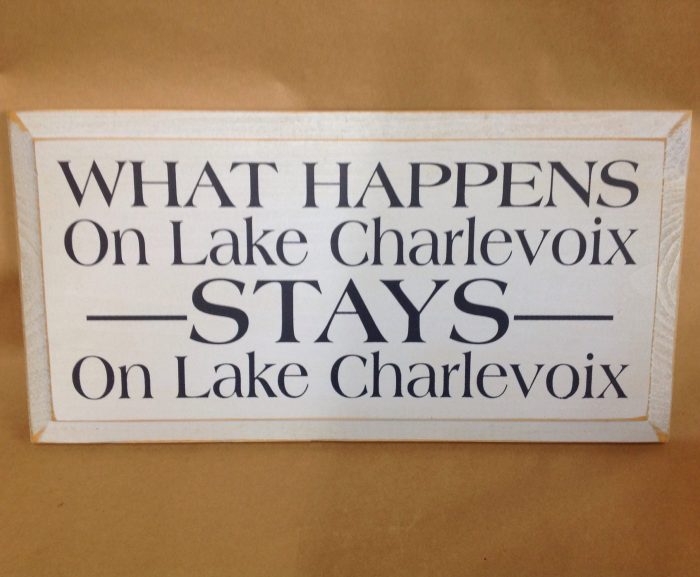 lake charlevoix sign
