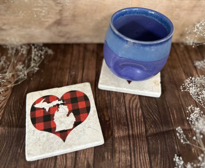 Plaid Heart MI_Coaster_1